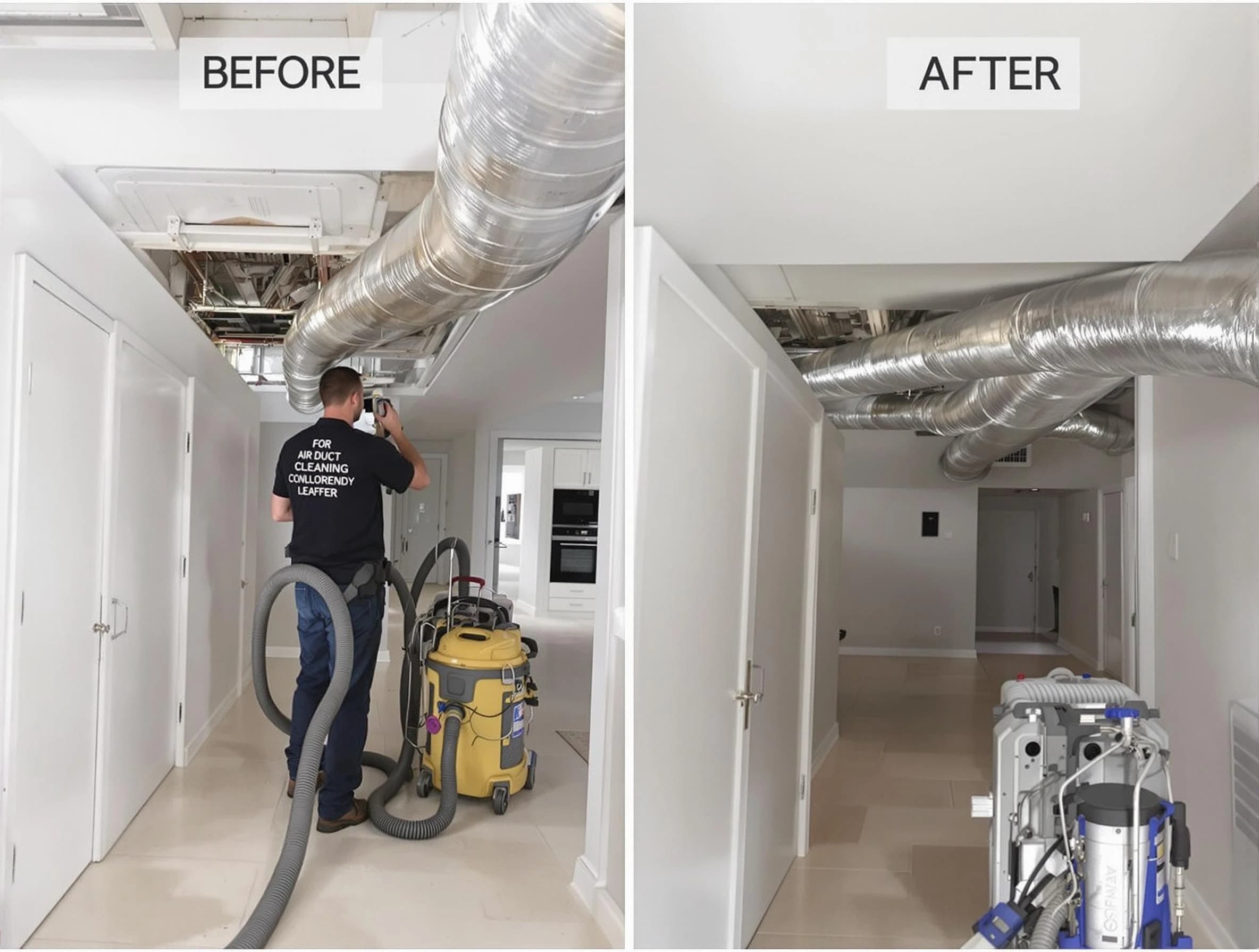 Scott Air Duct Cleaning professional performing thorough air duct cleaning in Scott