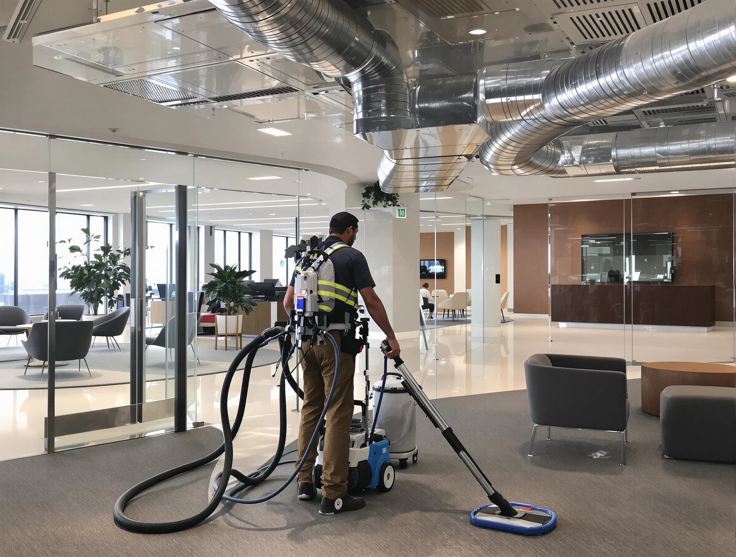 Commercial duct cleaning service by Scott Air Duct Cleaning in Scott
