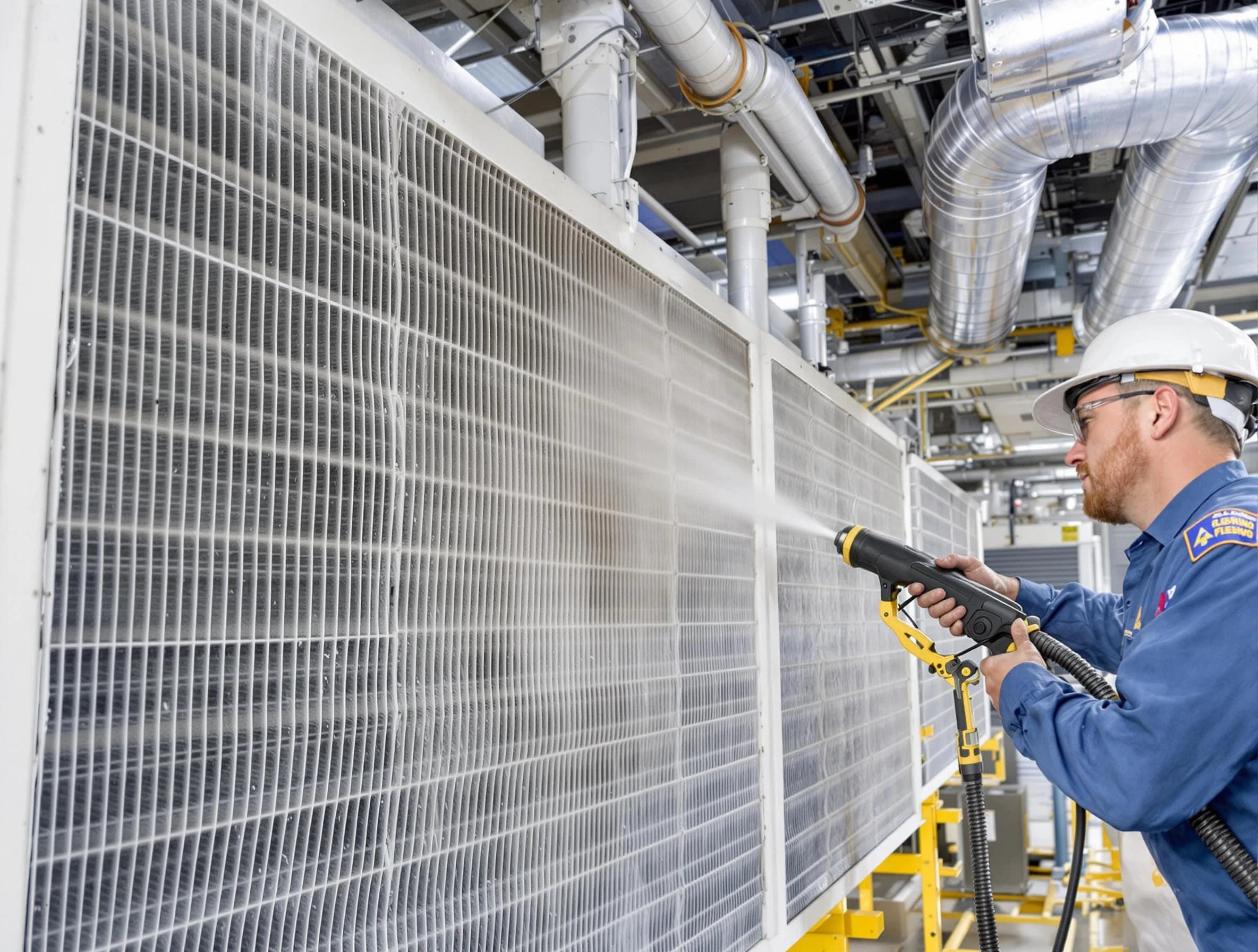 Professional commercial coil cleaning by Scott Air Duct Cleaning in Scott