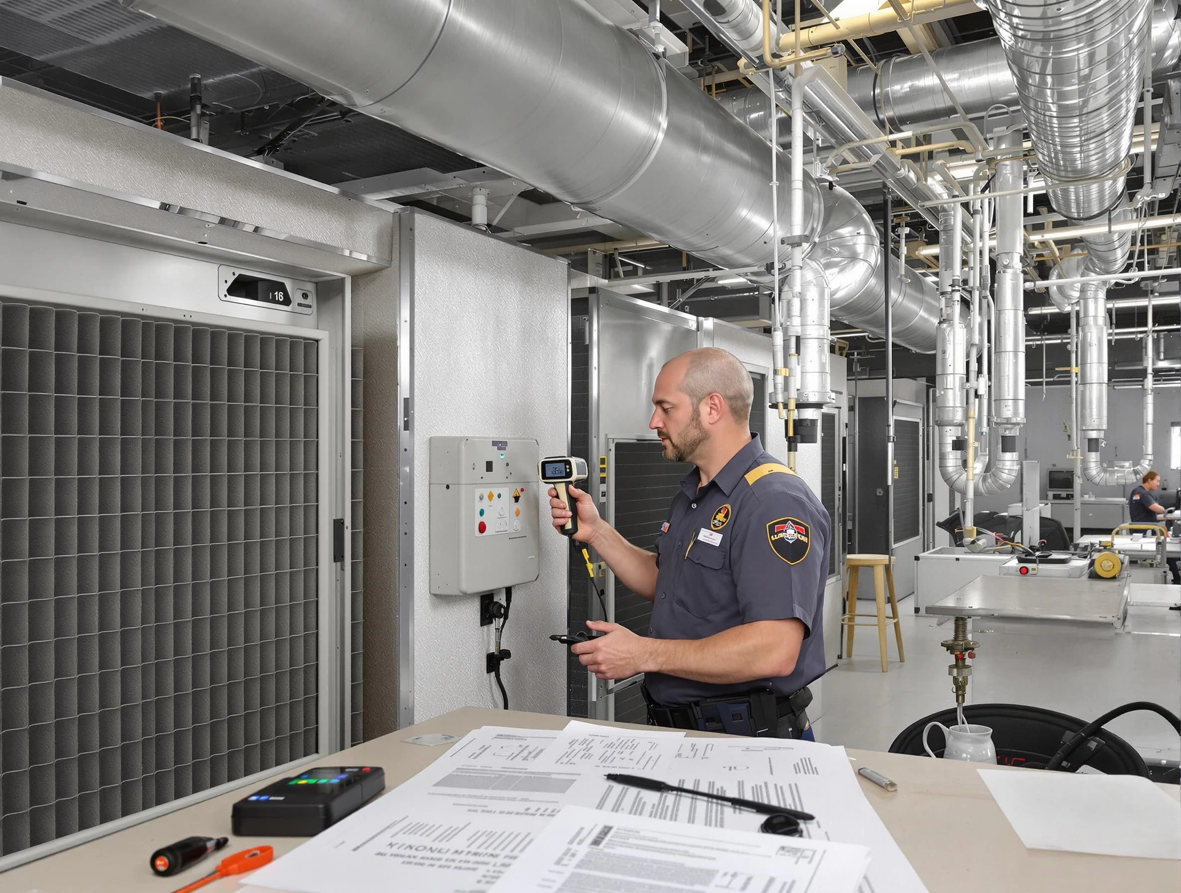 Professional filter system inspection by Scott Air Duct Cleaning in Scott