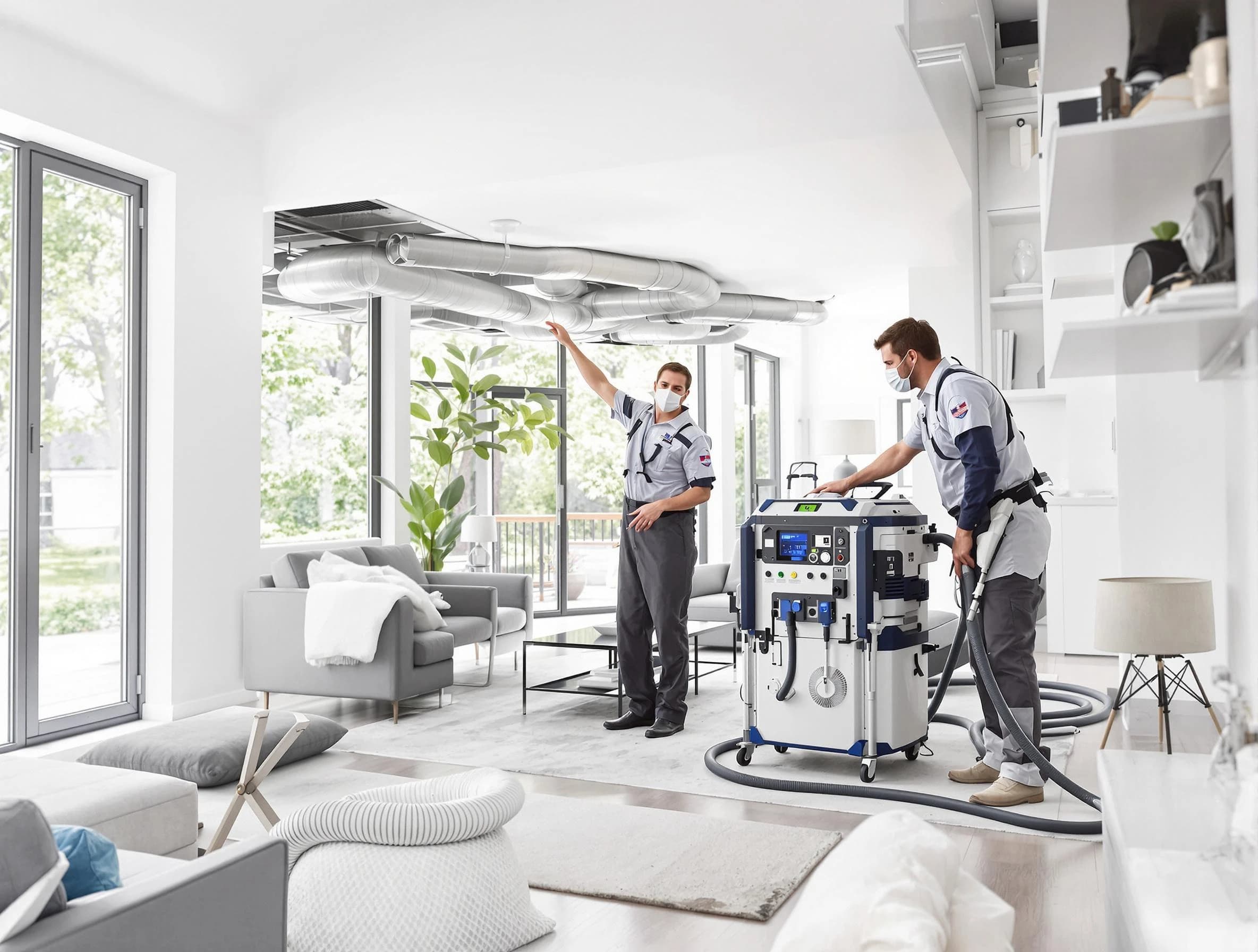 Scott Air Duct Cleaning professional conducting pure air duct cleaning with state-of-the-art equipment in Scott